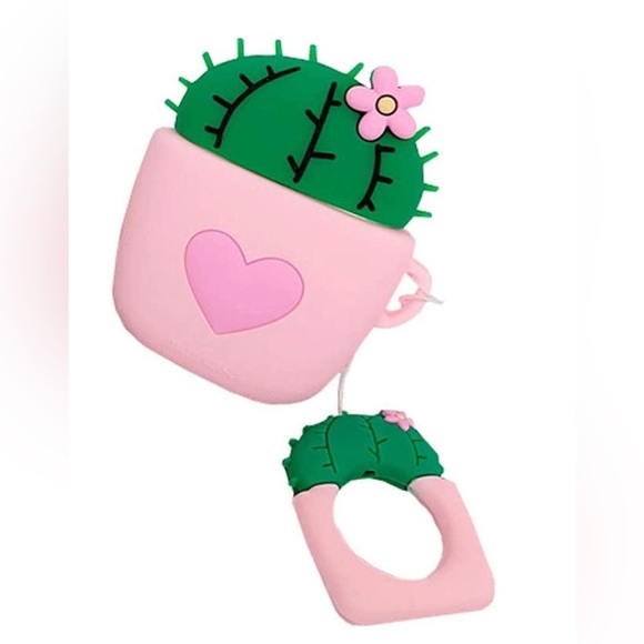 dELiA*s Other - AirPods Cactus Silicone Case Cover with Keyring